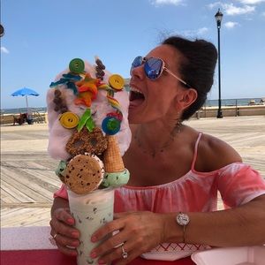 Love Fire Blouse tie dye peach L